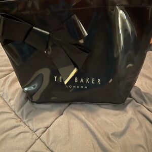 Ted Baker Glossy Black Tote with Bow